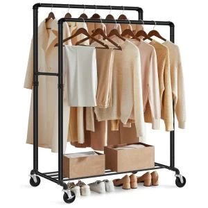 Heavy-Duty Clothes Rack, Double-Rod
